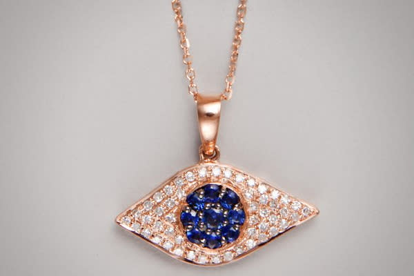 <b>Elements by KC Designs' 'Evil Eye' Necklace </b><br><br><b> Price: </b>$598<br><br> Jewelry, often a symbol of love and an expression of gratitude, is on the top of many wish lists. Online jewelry retailer Bluefly recently launched a diamond collection that features fashion pieces and pendants bearing words and initials. This diamond and sapphire "evil eye" necklace by KC Designs is a symbol often worn to ward off the "evil eye."