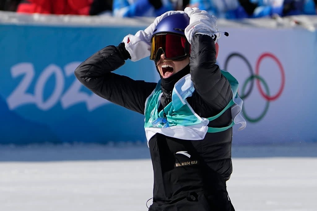 Chinese American skier, Eileen Gu, who chose to compete for China rather than the US (AP)