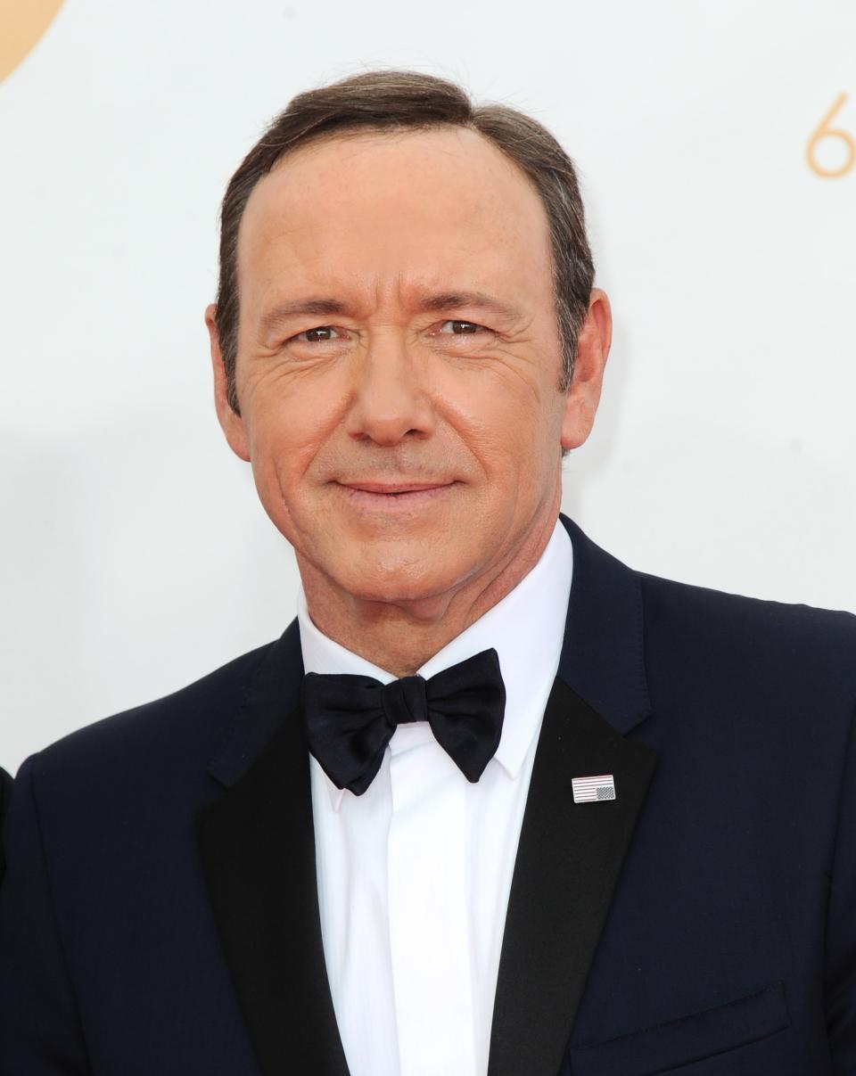 Kevin Spacey arrives at the 65th Primetime Emmy Awards at Nokia Theatre on Sunday Sept. 22, 2013, in Los Angeles. (Photo by Jordan Strauss/Invision/AP)