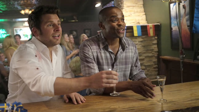 James Roday and Dulé Hill in <em>Psych</em>.