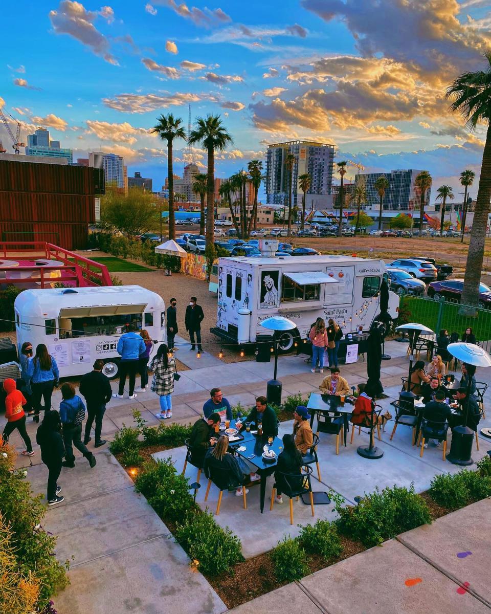 With the tagline "for the community, by the community" The Pemberton PHX offered everything from craft beers to yoga in the front yard.