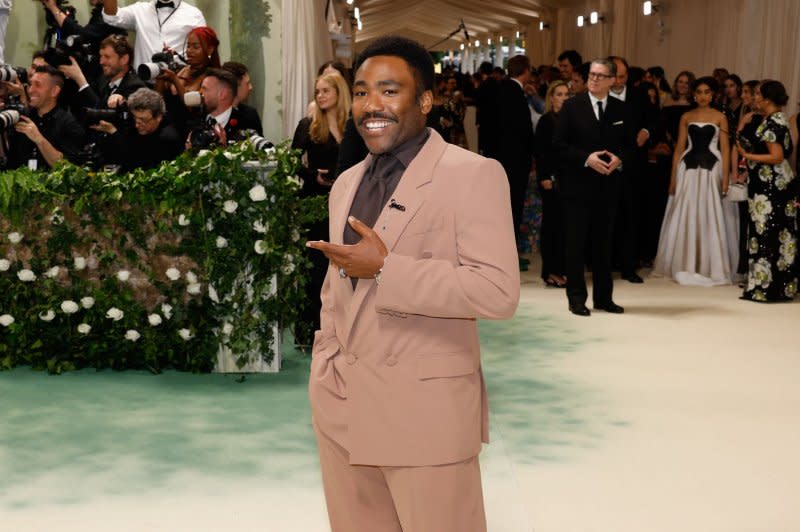 Donald Glover attends the Costume Institute Benefit at the Metropolitan Museum of Art on May 6. Photo by John Angelillo/UPI