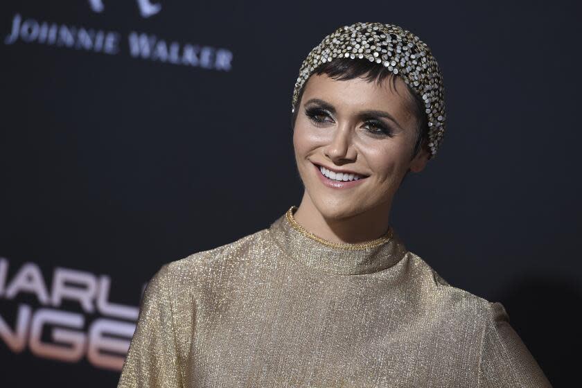 Alyson Stoner arrives at the Los Angeles premiere of "Charlie's Angels" at the Regency Theater Westwood on Monday, Nov. 11, 2019. (Photo by Jordan Strauss/Invision/AP)
