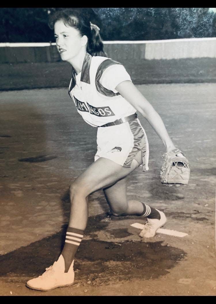 Patty Tatum dominated the local softball scene in the 1950s.