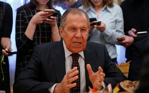 Russian Foreign Minister Sergey Lavrov - Credit: Alexander Zemlianichenko/AP