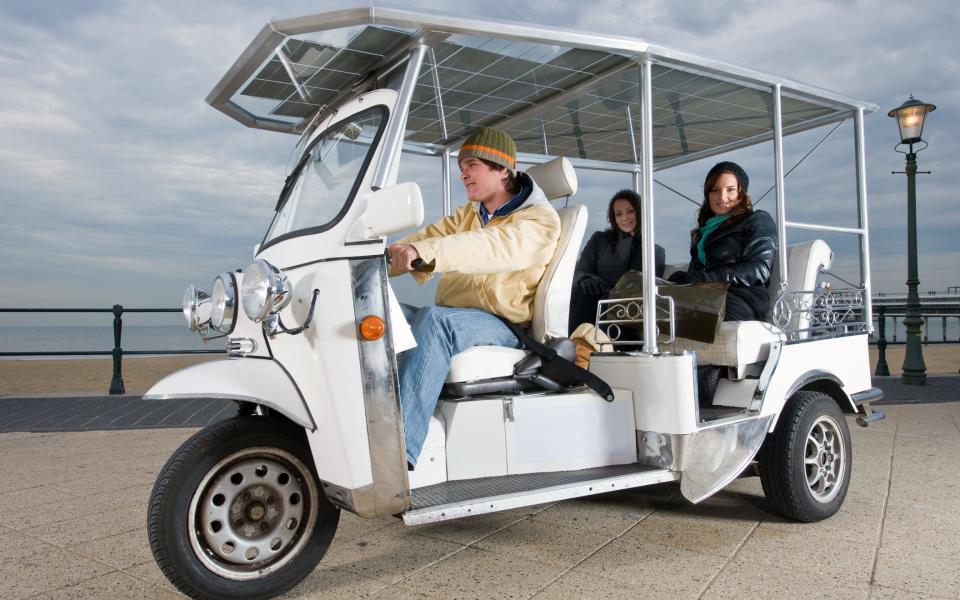 A solar powered tuktuk - Getty