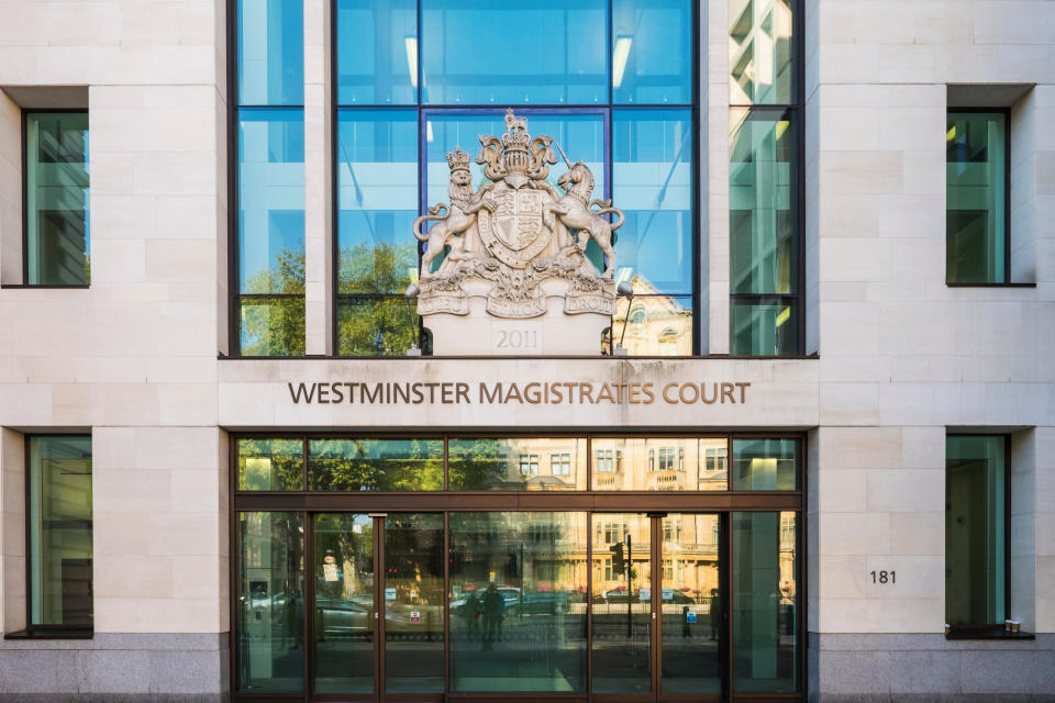 Entrance to Westminster Magistrates' Court