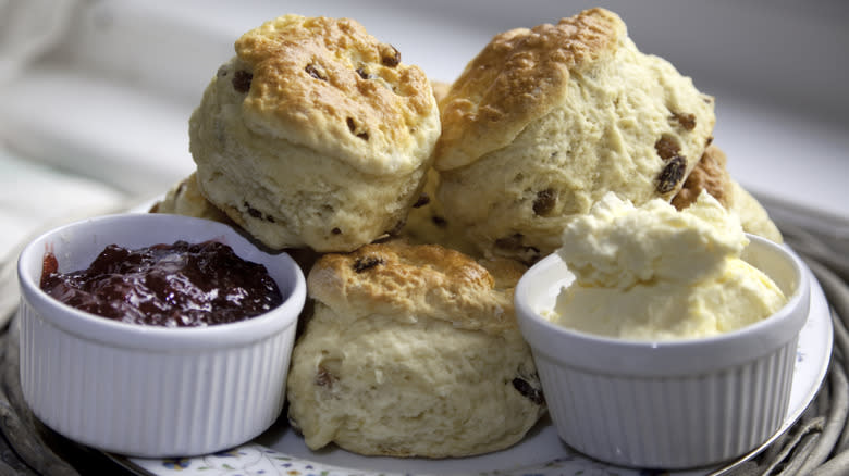plated batch of scones