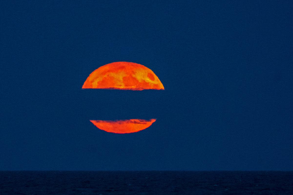 The Strawberry Moon was spotted in the Suffolk sky during the summer solstice <i>(Image: Mik Stoddard)</i>