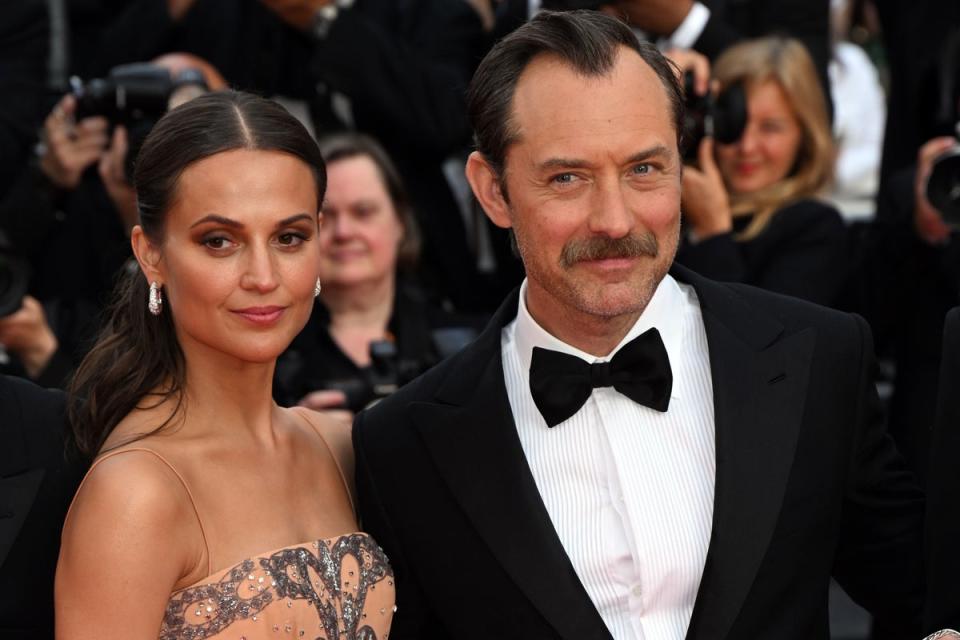 Alicia Vikander and Jude Law attending the Firebrand premiere, during the 76th Cannes Film Festival in Cannes, France. (Doug Peters/PA) (PA Wire)