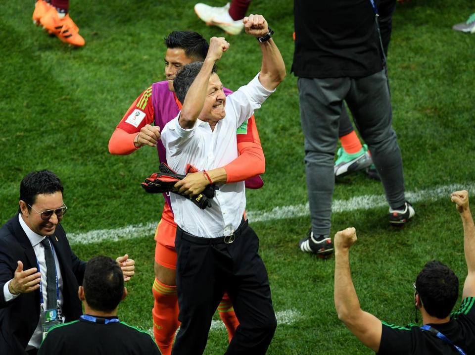 Juan Carlos Osorio celebrates a famous victory (Getty)