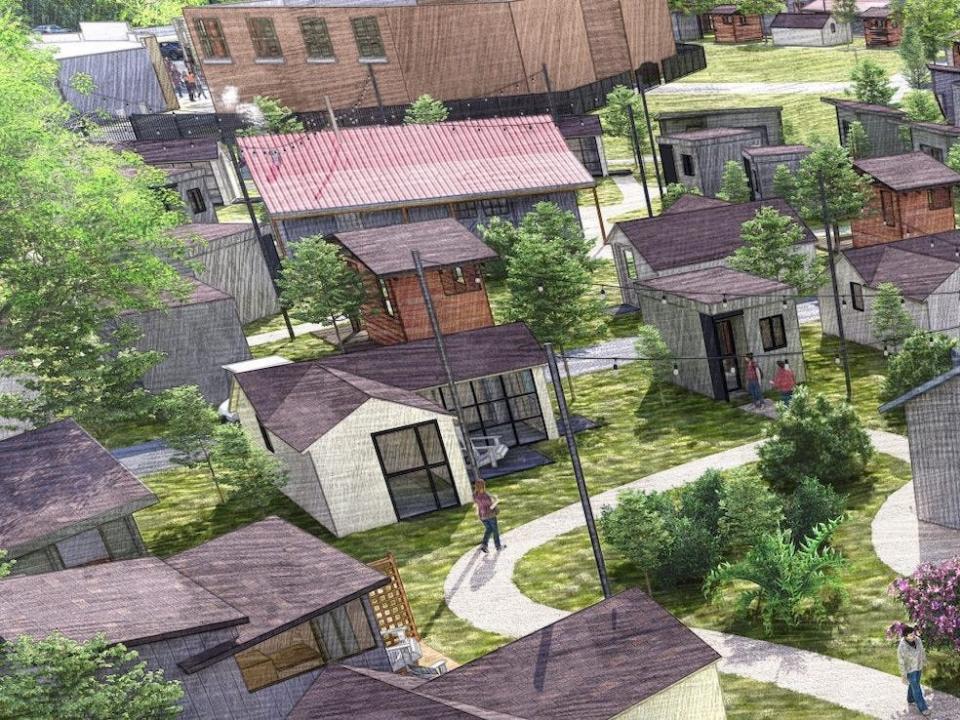 Salt Lake City tiny home village concept homeless