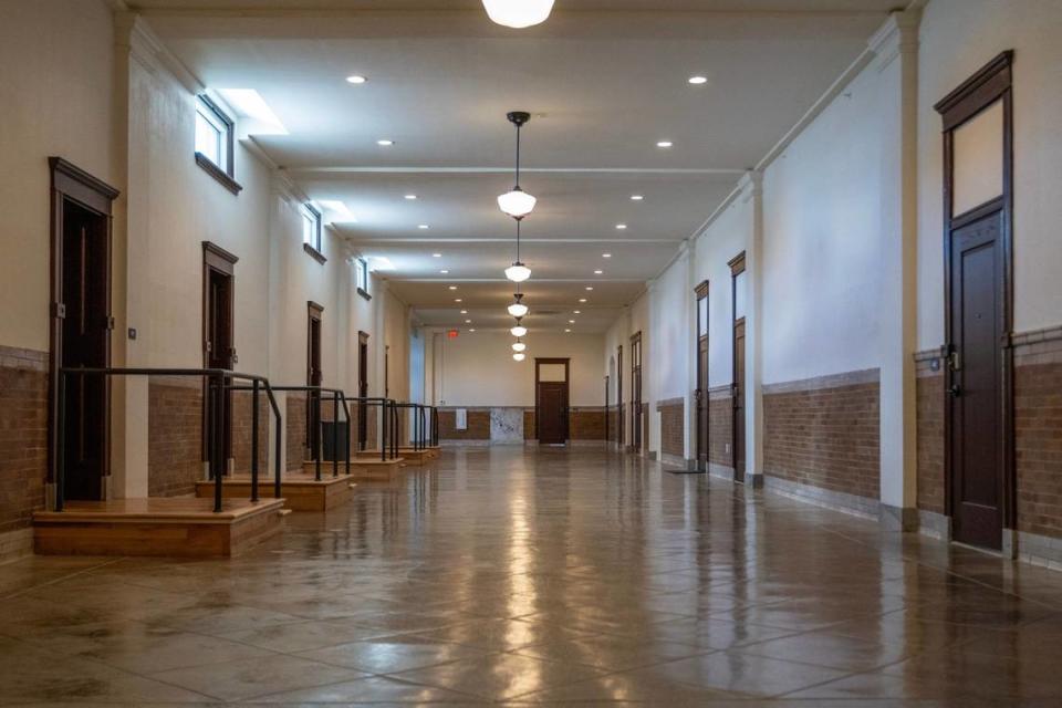 A large hallway is seen at The Residences at Park 39 on Thursday, May 9, 2024, in Kansas City.