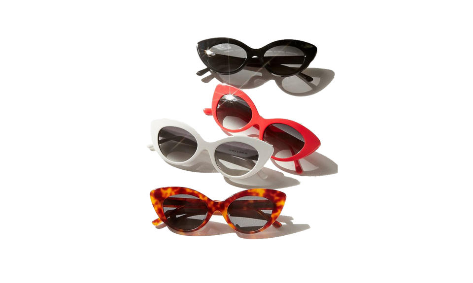 <p>The Wild Gift sunglasses, $79, <a rel="nofollow noopener" href="https://www.urbanoutfitters.com/shop/crap-eyewear-the-wild-gift-sunglasses?category=womens-sunglasses&color=060" target="_blank" data-ylk="slk:urbanoutfitters.com;elm:context_link;itc:0;sec:content-canvas" class="link ">urbanoutfitters.com</a> </p>
