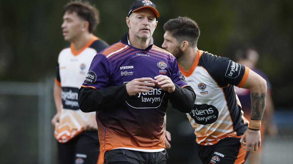 Michael Maguire had been under pressure at Wests Tigers for weeks before he was eventually sacked on Tuesday. (Photo by Mark Evans/Getty Images)