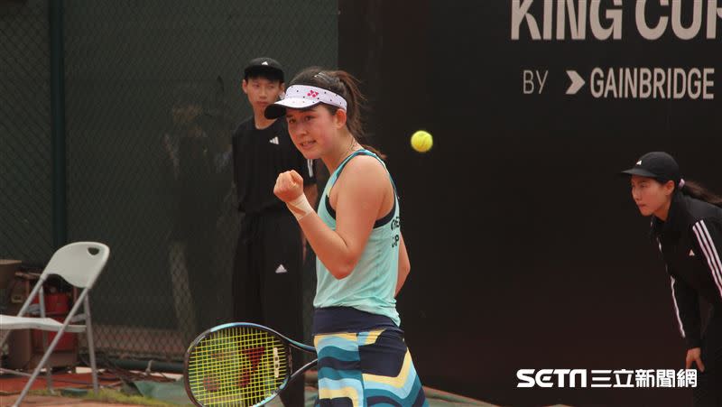 台灣網球好手葛藍喬安娜生涯首次出戰金恩盃。（圖／記者蔡厚瑄攝影）