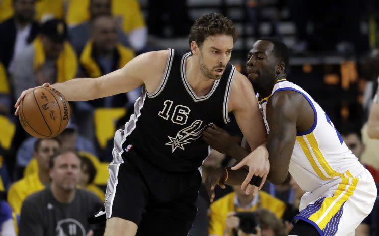 Pau Gasol averaged 12.4 points and 7.8 rebounds a game for San Antonio. (AP)