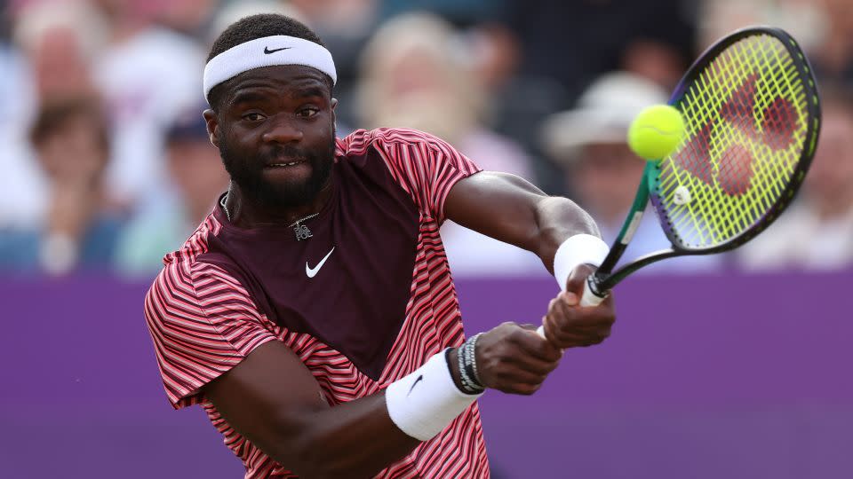 Frances Tiafoe is into the world's top 10 for the first time after winning his first career grass court title in Germany. - Julian Finney/Getty Images