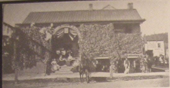 OLD HOTEL - Thomas [McNulty] and his wife, who was about to give birth, spent their first night in Hawley at the Wayne County House in 1875. The hotel on Church Street (known as 16th Street) is still standing.