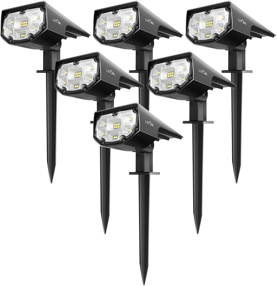 Six LITOM solar landscape spotlights