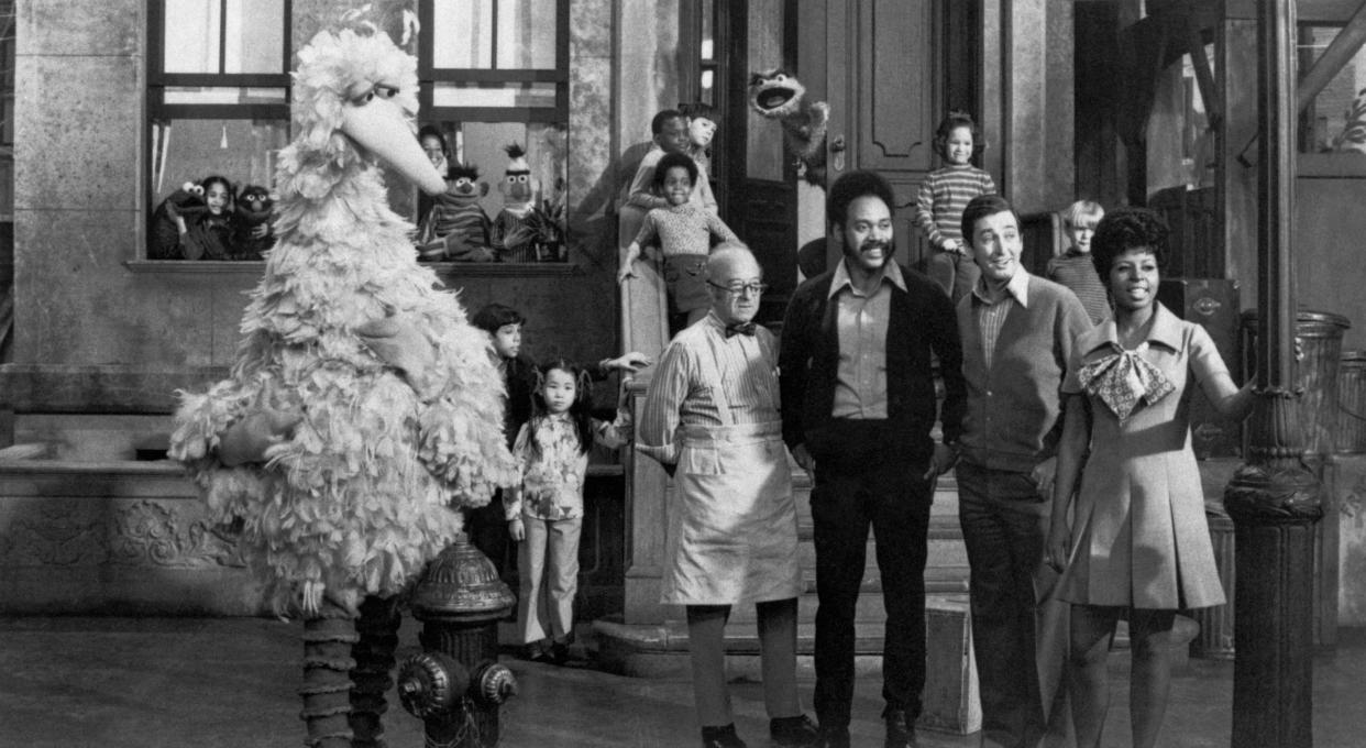 Left to right: Will Lee, Matt Robinson, Bob McGrath and Loretta Long were the founding cast members of 'Sesame Street' (Photo: Sesame Workshop/courtesy Everett Collection)
