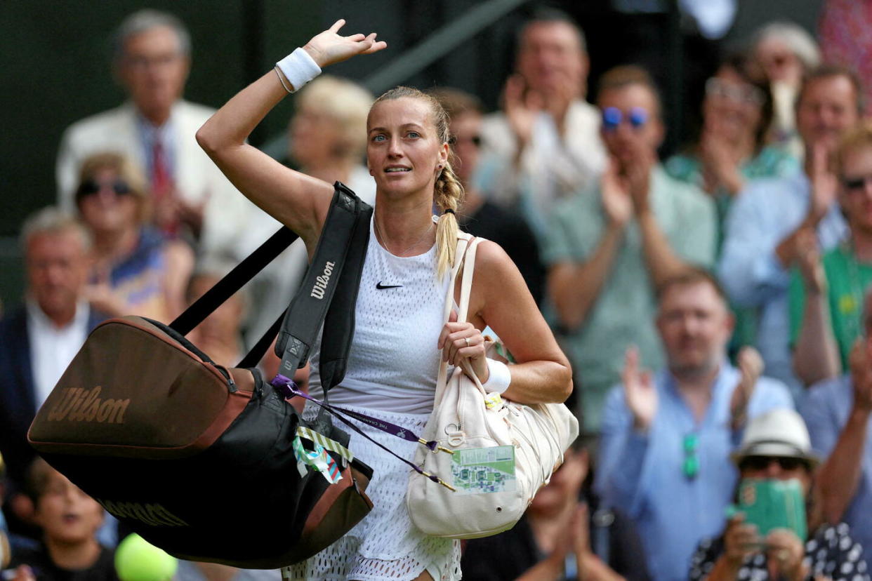 La Tchèque Petra Kvitova à Wimbledon, le 10 juillet 2023.   - Credit:ADRIAN DENNIS / AFP