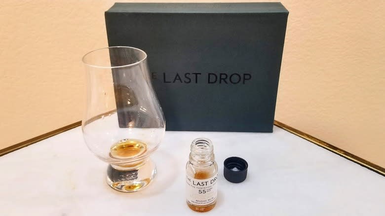 Last Drop's 55-year and glass