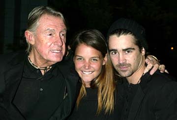 Joel Schumacher , Katie Holmes and Colin Farrell at the New York premiere of 20th Century Fox's Phone Booth