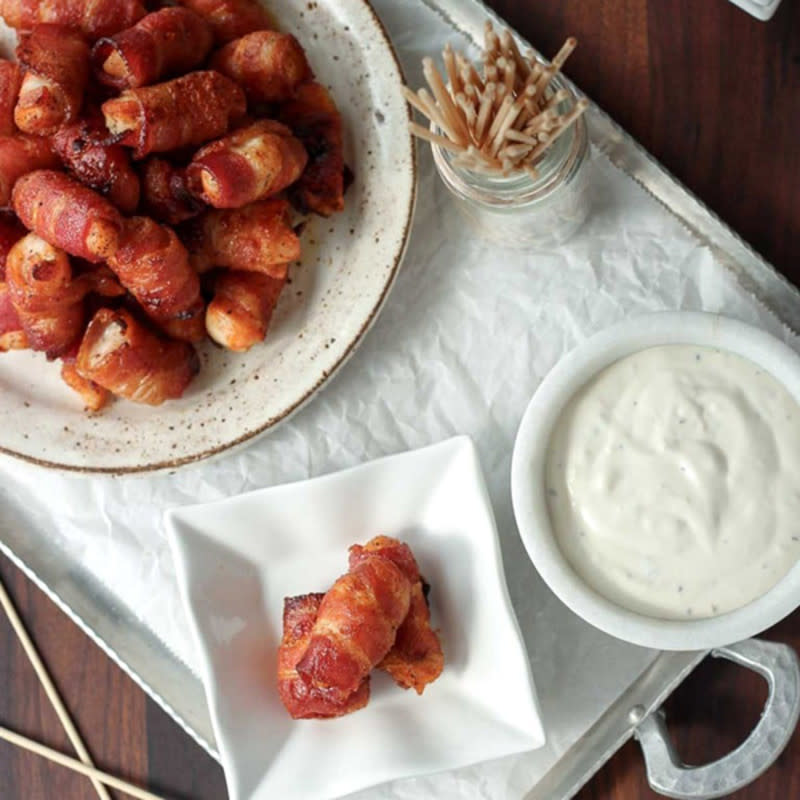 <p>Low Carb Maven</p><p>These bacon-wrapped chipotle chicken bites are a little sweet, a little spicy and so good. This easy sugar-free recipe is hard to resist.</p><p><strong>Get the recipe: <a href="https://www.lowcarbmaven.com/chipotle-chicken-bacon-bites/" rel="nofollow noopener" target="_blank" data-ylk="slk:Chipotle Bacon-Wrapped Chicken Bites;elm:context_link;itc:0;sec:content-canvas" class="link rapid-noclick-resp">Chipotle Bacon-Wrapped Chicken Bites</a></strong></p>