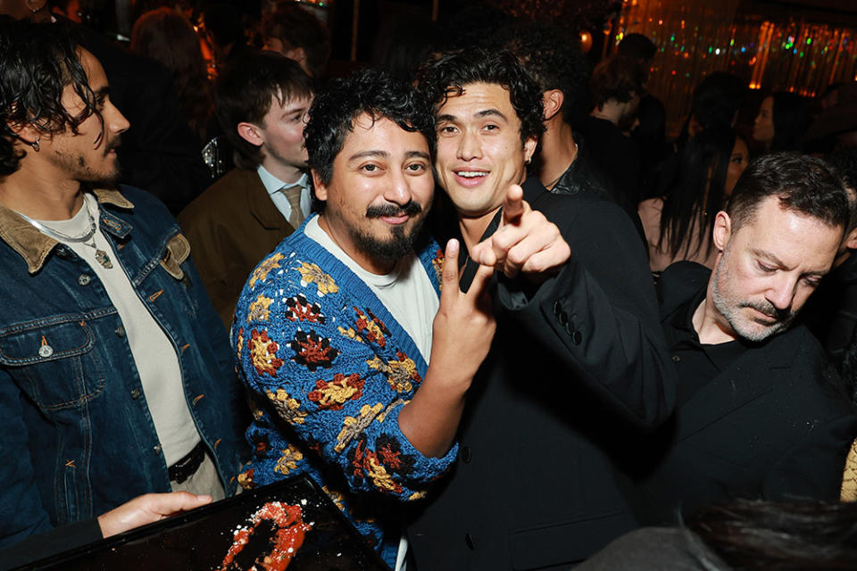 Tony Revolori and Charles Melton attend as Vanity Fair and Instagram Celebrate Vanities: A Night for Young Hollywood at Bar Marmont on March 06, 2024 in Los Angeles, California.