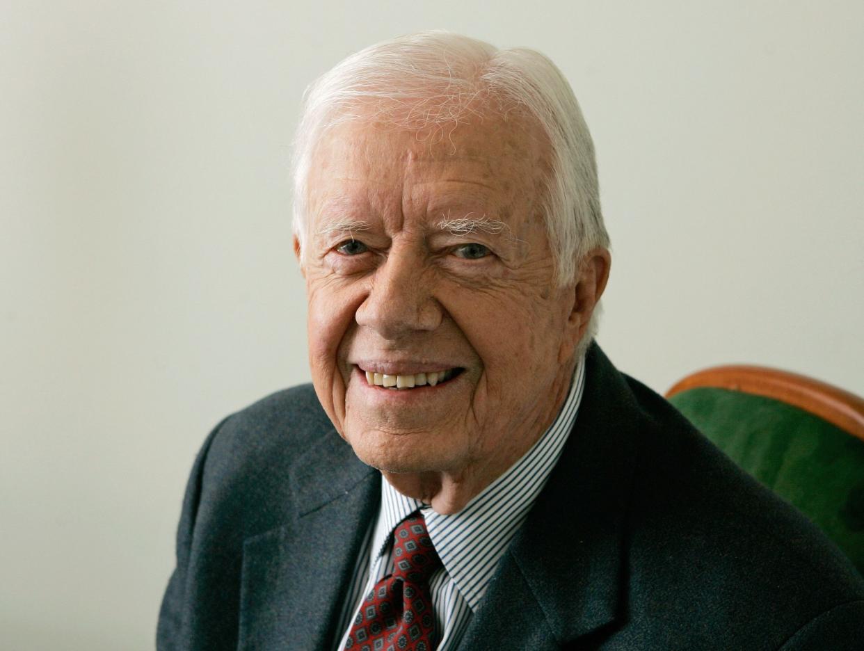 Former President Jimmy Carter poses for a portrait on Sept. 10, 2007, during the Toronto International Film Festival in Toronto where "Jimmy Carter: Man From Plains," directed by Jonathan Demme, is being shown.