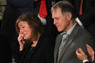 <p>Trump acknowledged Fred and Cindy and Fred Warmbier, parents of Otto Warmbier, during his State of the Union address on Jan. 30. Otto died shortly after his release from a hard labor camp in North Korea. (Photo: Chip Somodevilla/Getty Images) </p>