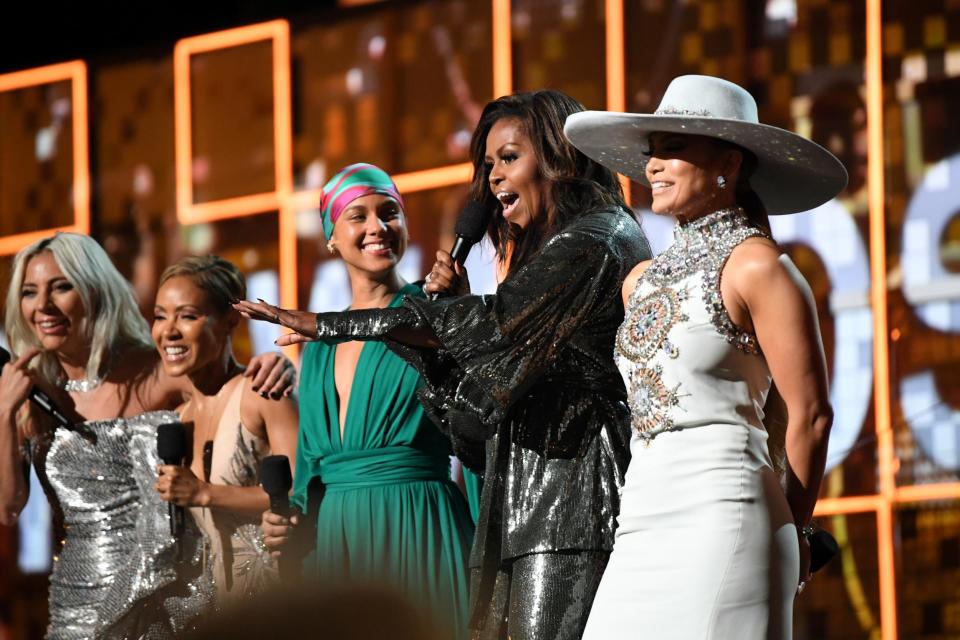 Michelle Obama at the Grammy Awards (Getty Images)