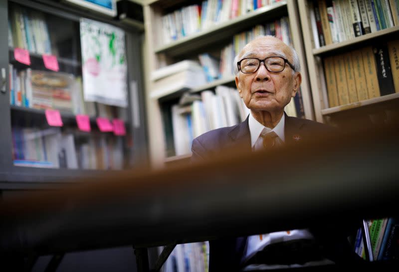 Terumi Tanaka attends an interview with Reuters in Tokyo