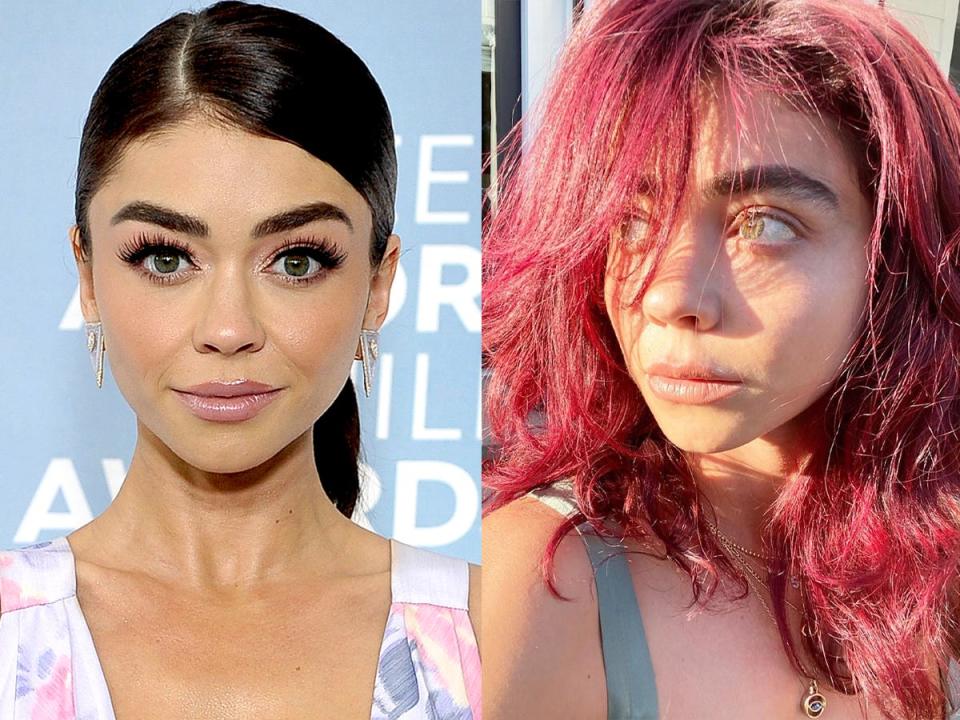 sarah hyland red hair dye