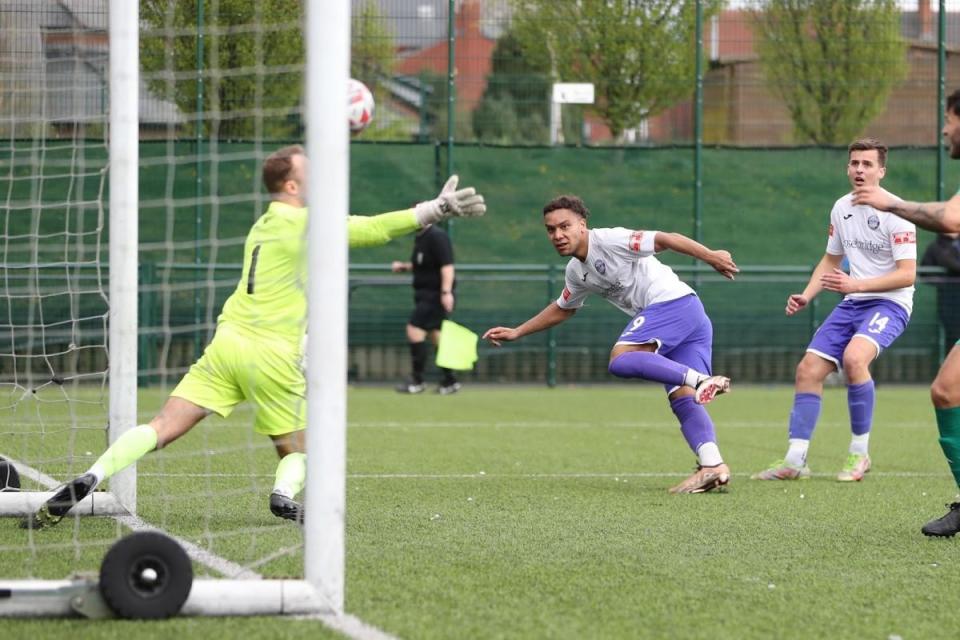 Oumar Camara scored four for Ramsbottom United against Pilkington Picture: Leo Michaelovitz