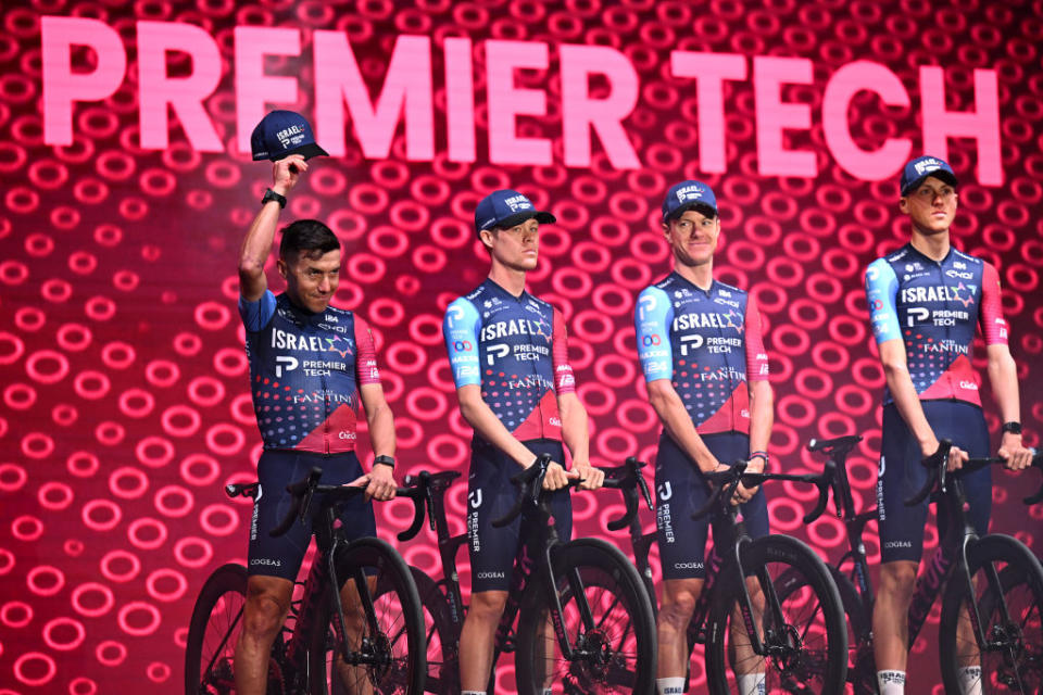 Israel-Premier Tech show off their new colours at the Giro d'italia team presentation
