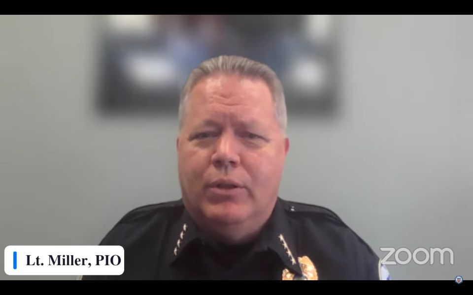 In this image from video, Akron Police Chief Steve Mylett speaks Monday during a daily briefing about the police shooting of Jayland Walker.