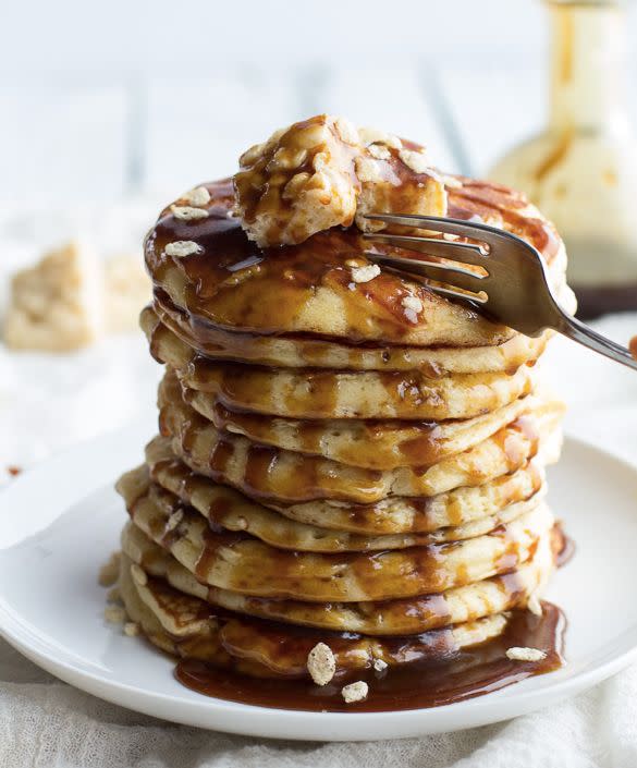 <strong>Get the<a href="http://www.halfbakedharvest.com/rice-krispie-treat-pancakes-browned-butter-syrup/" target="_blank"> Rice Krispie Treat Pancakes with Browned Butter Syrup recipe</a> from Half Baked Harvest</strong>