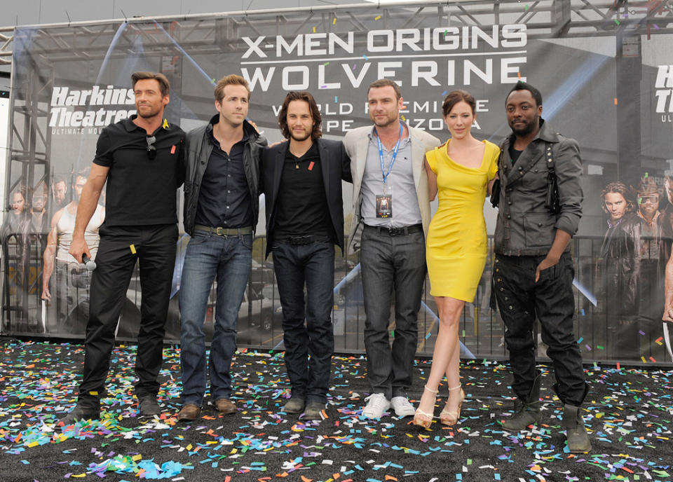 Wolverine AZ premiere 2009 Hugh Jackman Ryan Reynolds Taylor Kitsch Liev Schreiber Lynn Collins Will.i.am