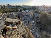 Aftermath of Israeli strike on a house, in Rafah