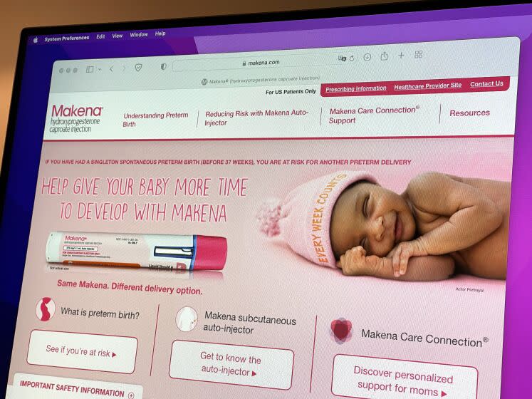 The home page of Makena at mekana.com is seen on a desktop display