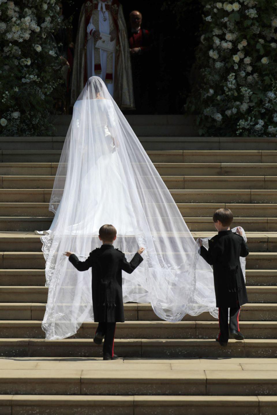 Bridal parties are comprised of children.