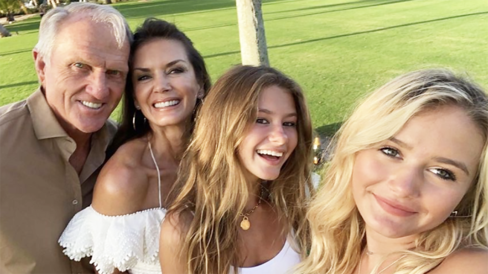 Golfing legend Greg Norman has made more than $120 million after selling to luxury properties in preparation to return to Australia. Picture: Instagram