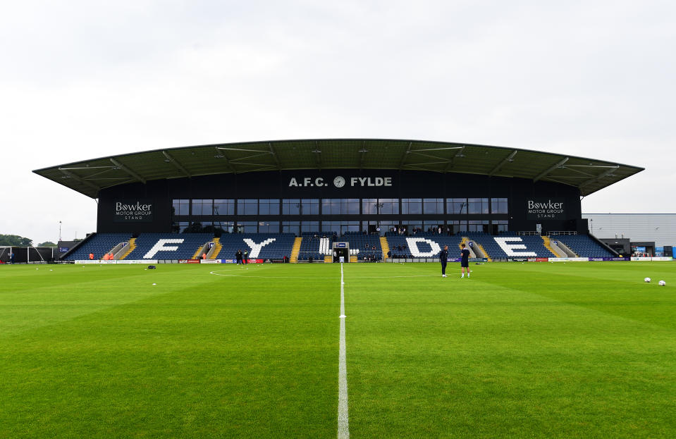 Mill Farm, home of AFC Fylde in Blackpool