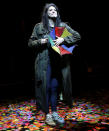 <p>Cecily Strong smiles on Jan. 11 at the curtain call for the one-woman play, <em>The Search for Signs of Intelligent Life in the Universe,</em> at The Shed in N.Y.C. </p>