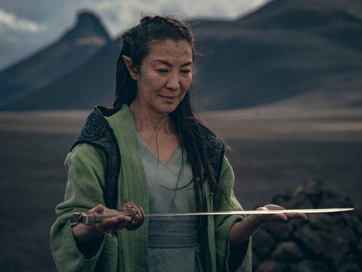 Michelle Yeoh is seen in a still from The Witcher: Blood Origin, in which she plays a warrior named Scian who fights to avenge her ancestors. (Lilja Jonsdottir - image credit)
