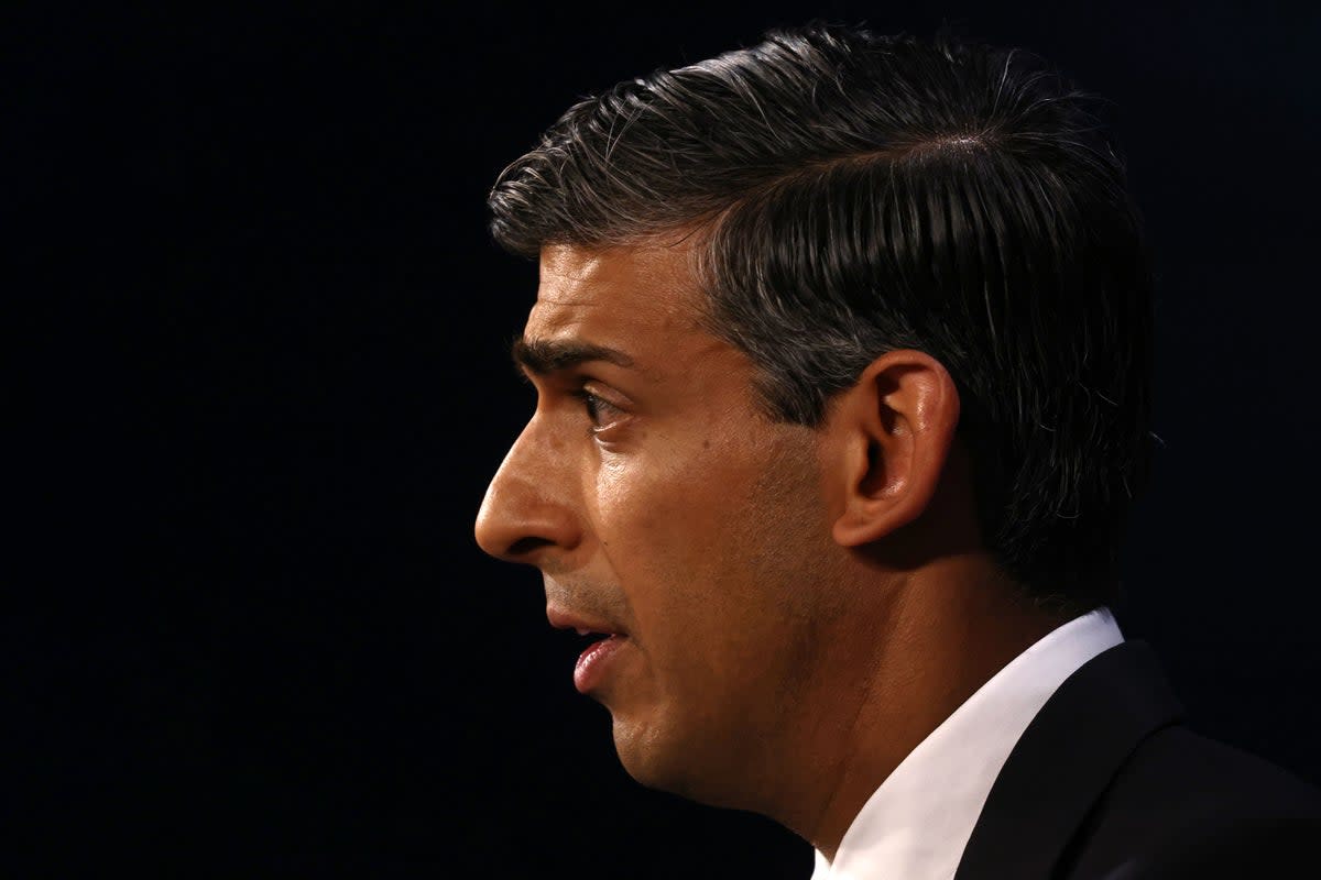 Rishi Sunak used the party conference to scrap the Manchester leg of HS2  (Henry Nicholls/PA)