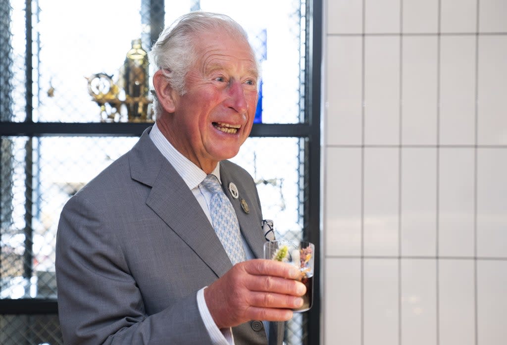 Charles was given a specially-designed cocktail on the visit (Jane Barlow/PA) (PA Wire)