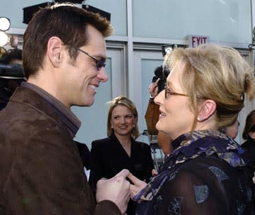 Jim Carrey and Meryl Streep at the Hollywood premiere of Paramount Pictures' Lemony Snicket's A Series of Unfortunate Events